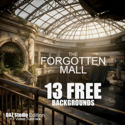 The Forgotten Mall - 13 Backgrounds - DAZ Studio