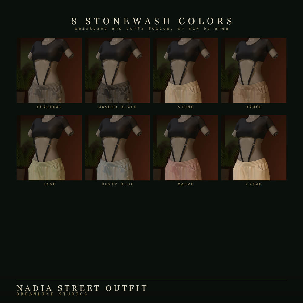 dForce Nadia Street Outfit for Genesis 8 8.1 Female and 9 Daz Content