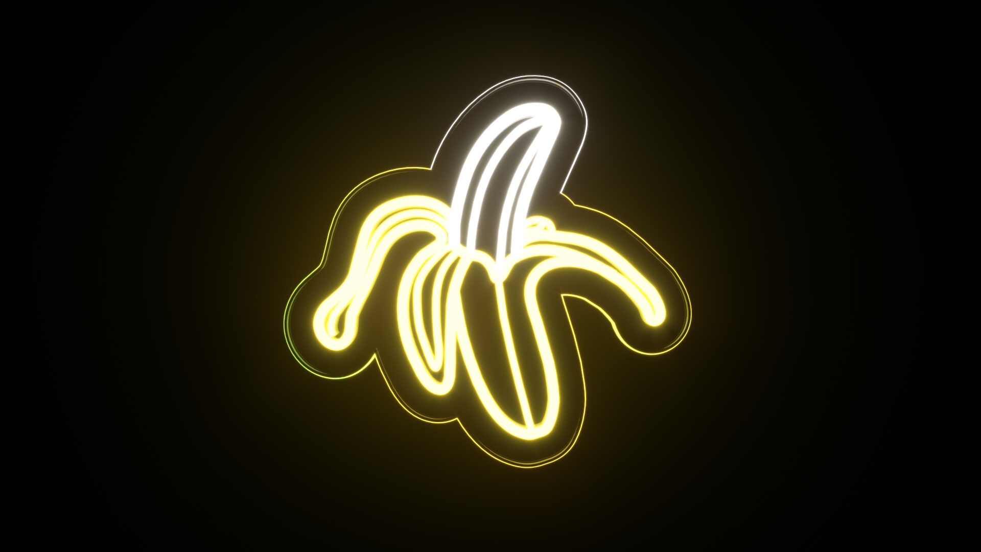 Banana Neon Sign 3D Model