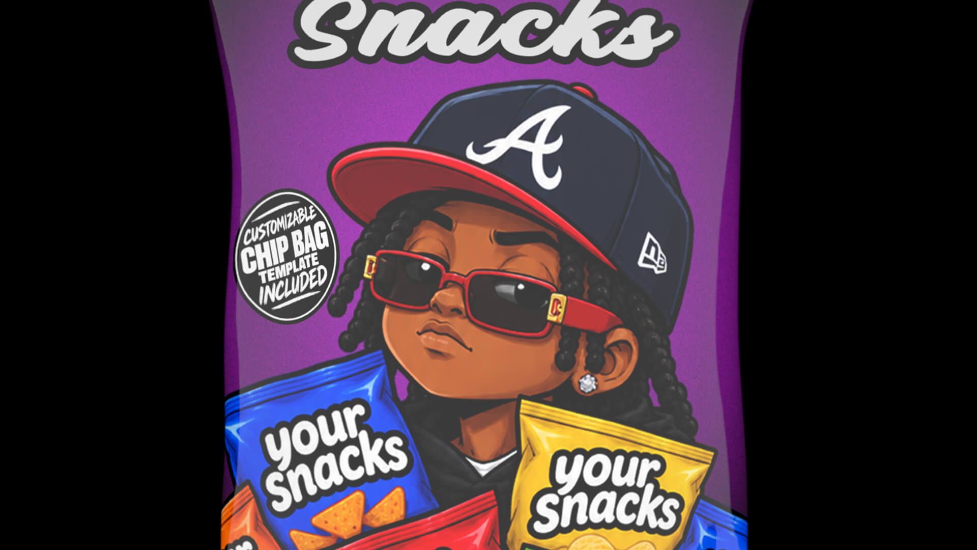 Customizable Chip Bag 3D Model
