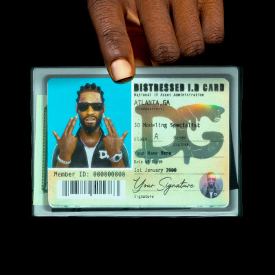 Distressed ID Card 3D Model