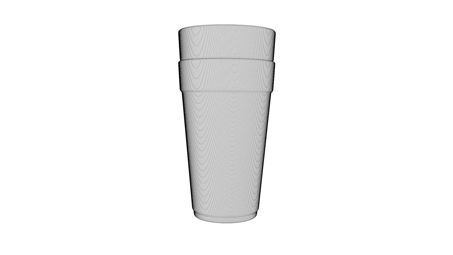 Empty Double Cup 3D Model
