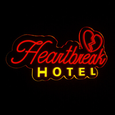 Heartbreak Hotel Neon Sign 3D Model