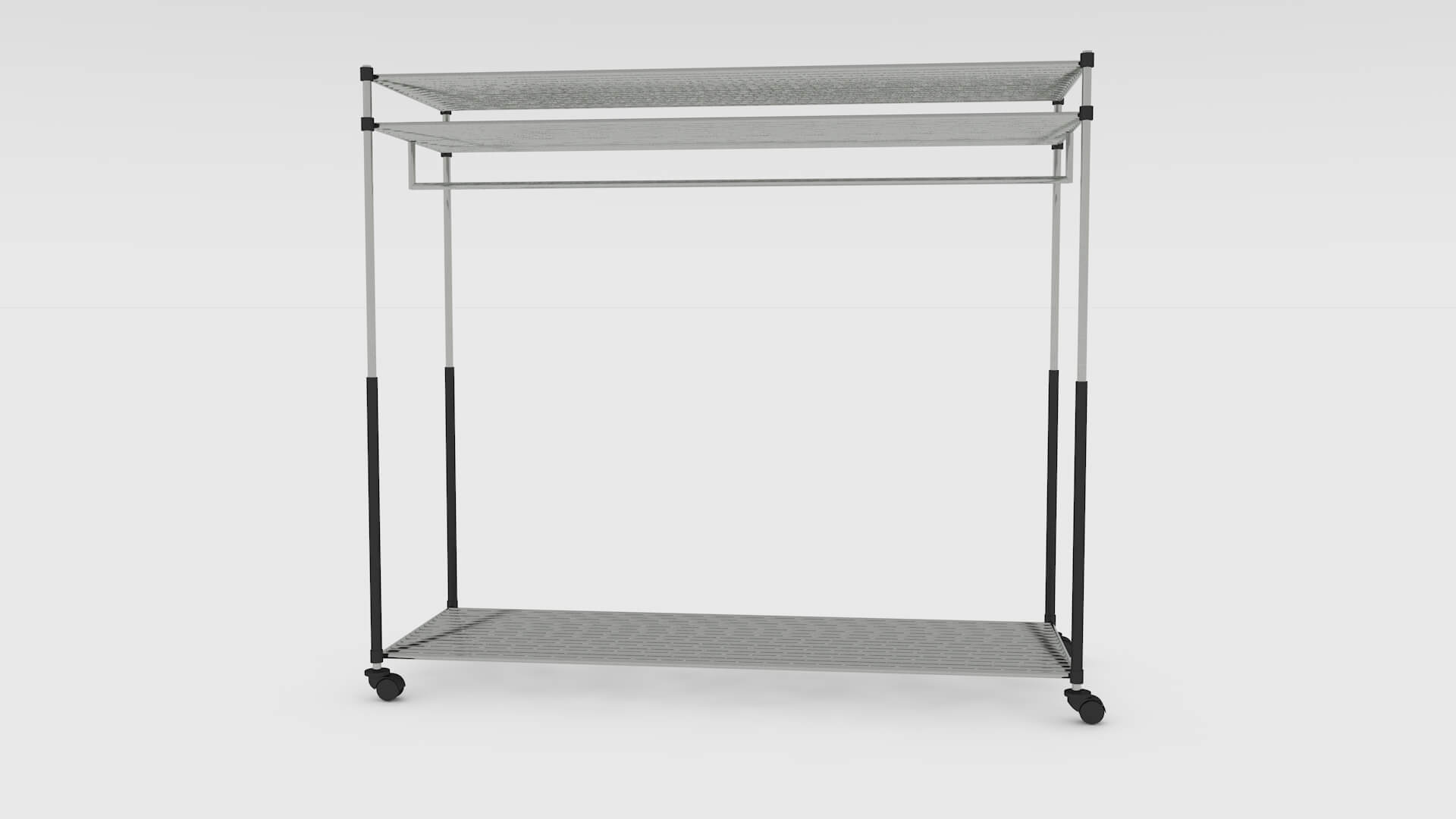 Heavy-Duty Garment Storage Rack 3D Model