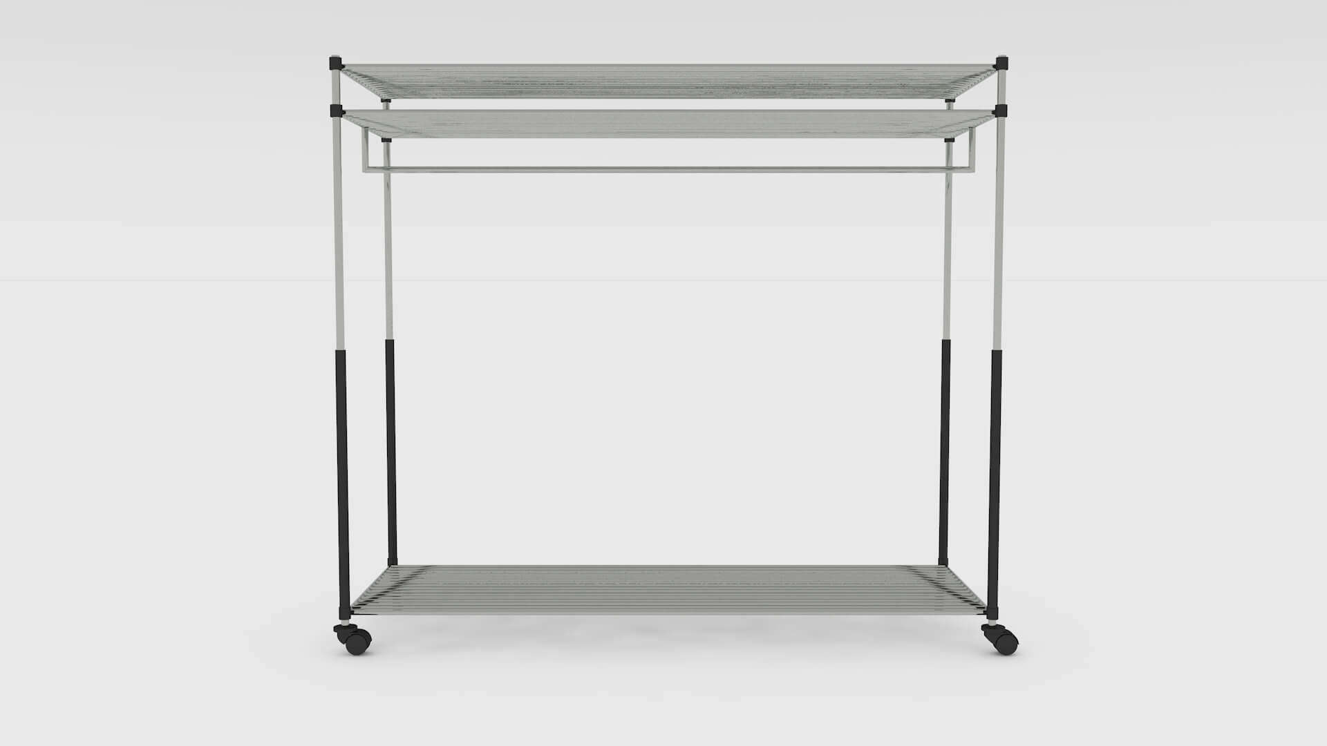 Heavy-Duty Garment Storage Rack 3D Model