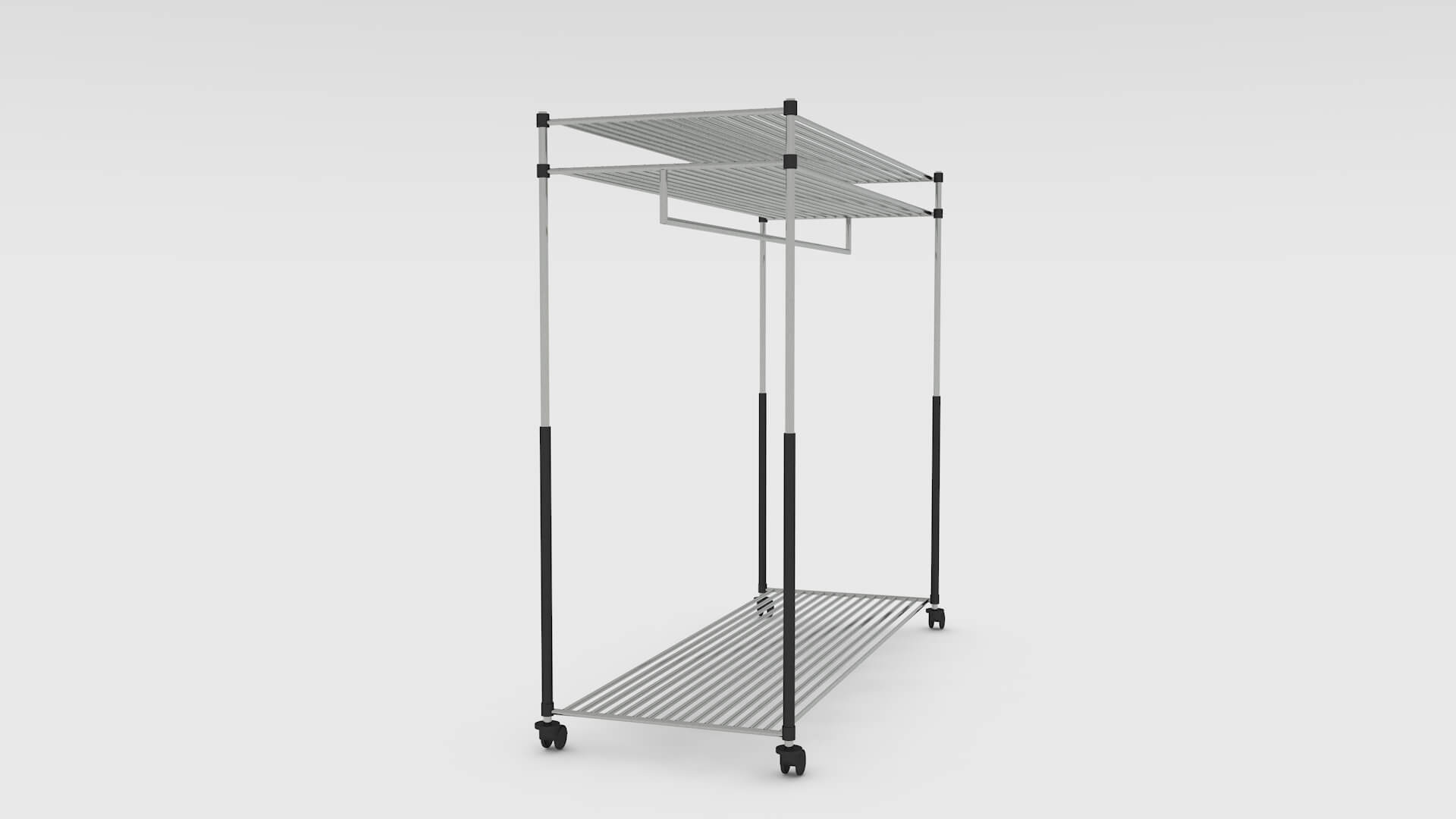 Heavy-Duty Garment Storage Rack 3D Model