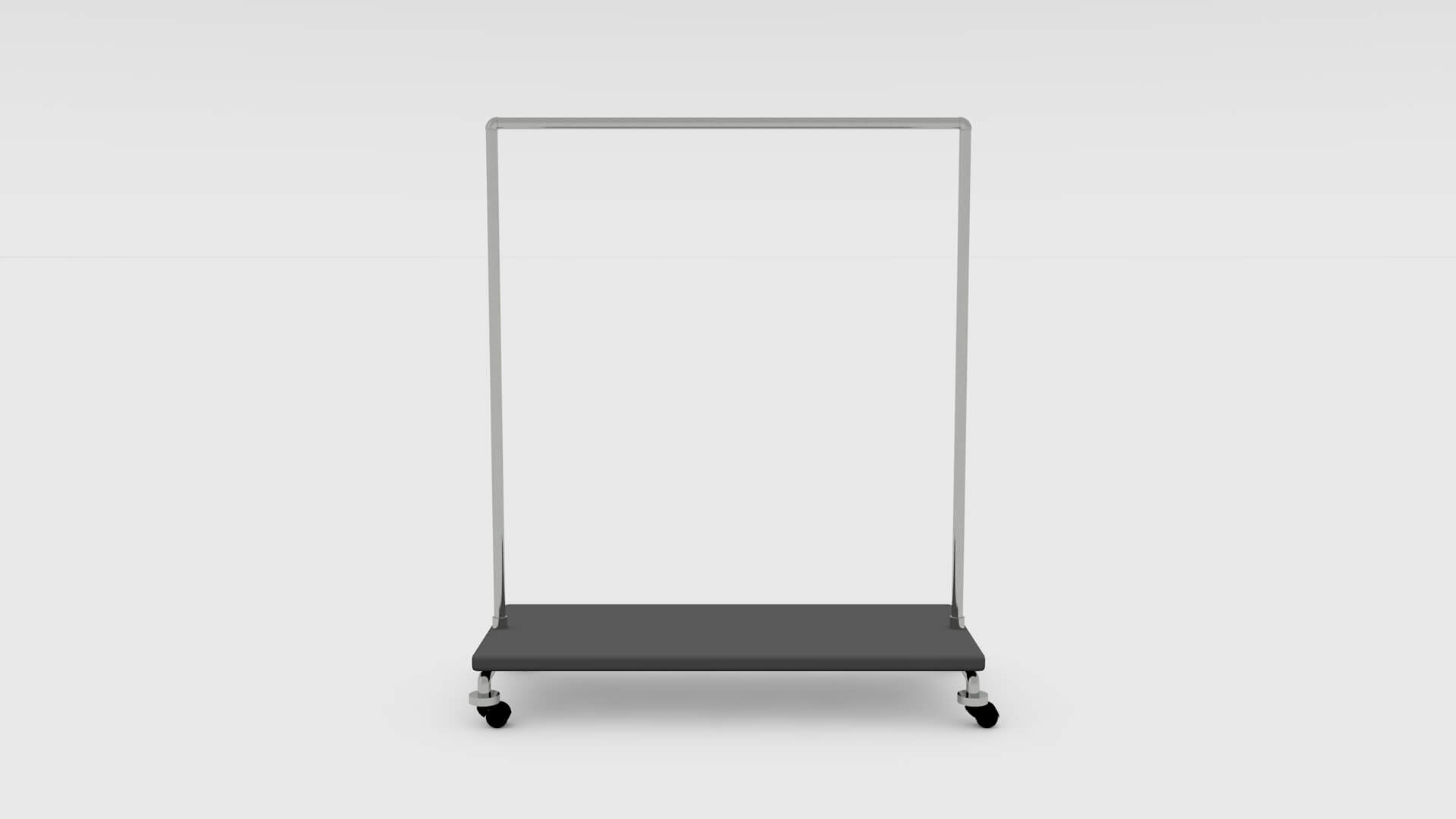 Industrial Clothes Rack 3D Model
