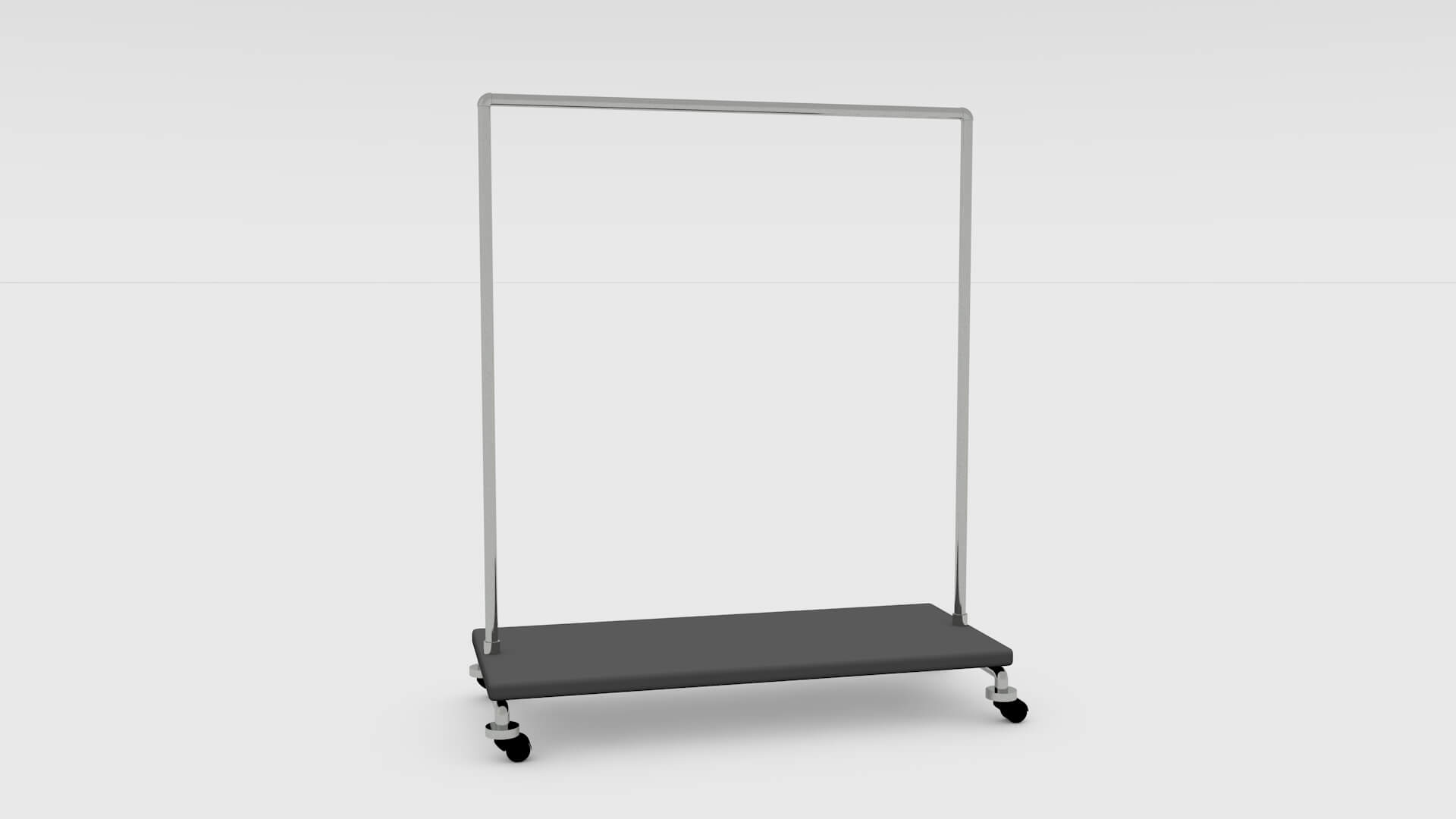 Industrial Clothes Rack 3D Model