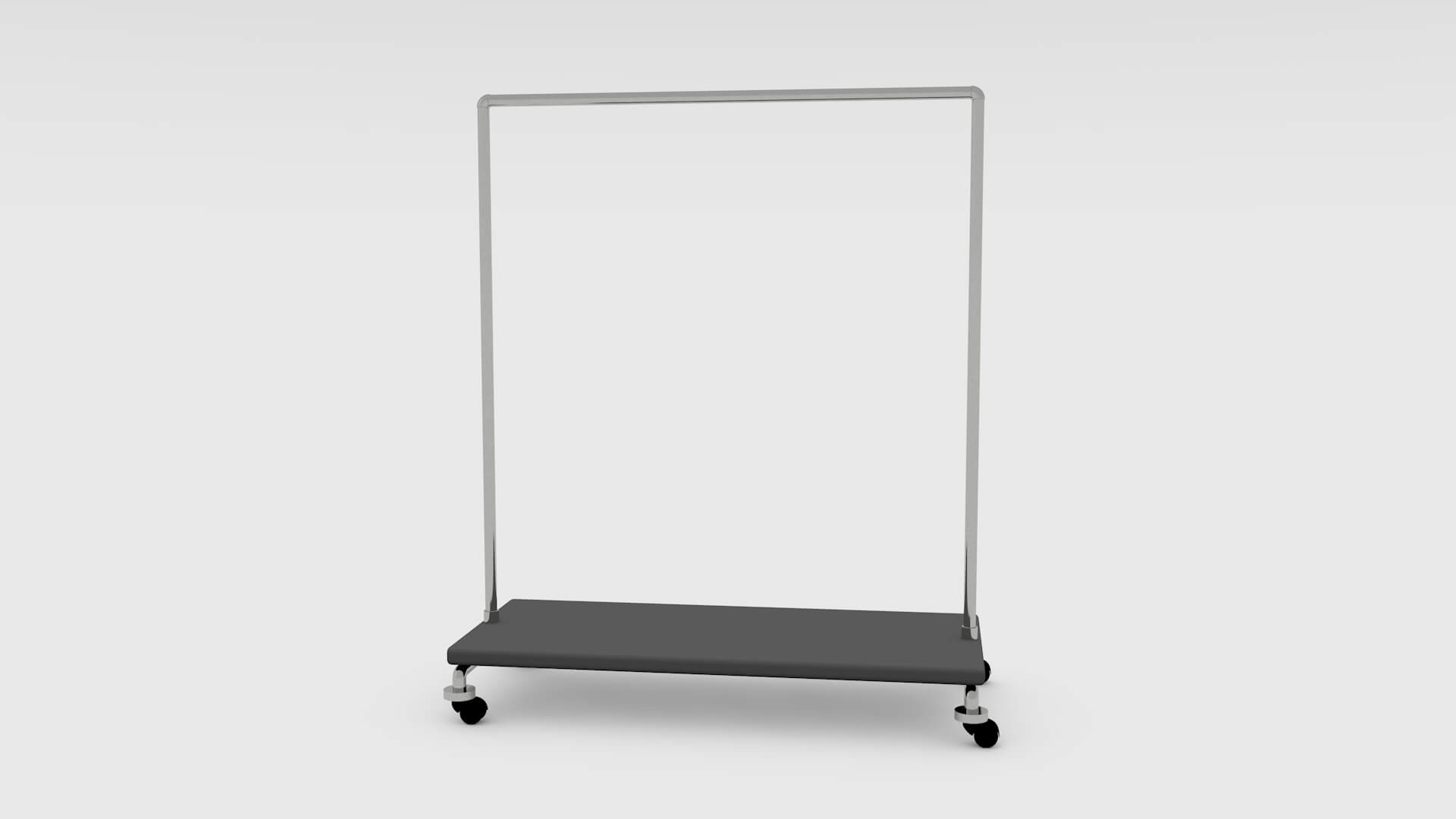 Industrial Clothes Rack 3D Model