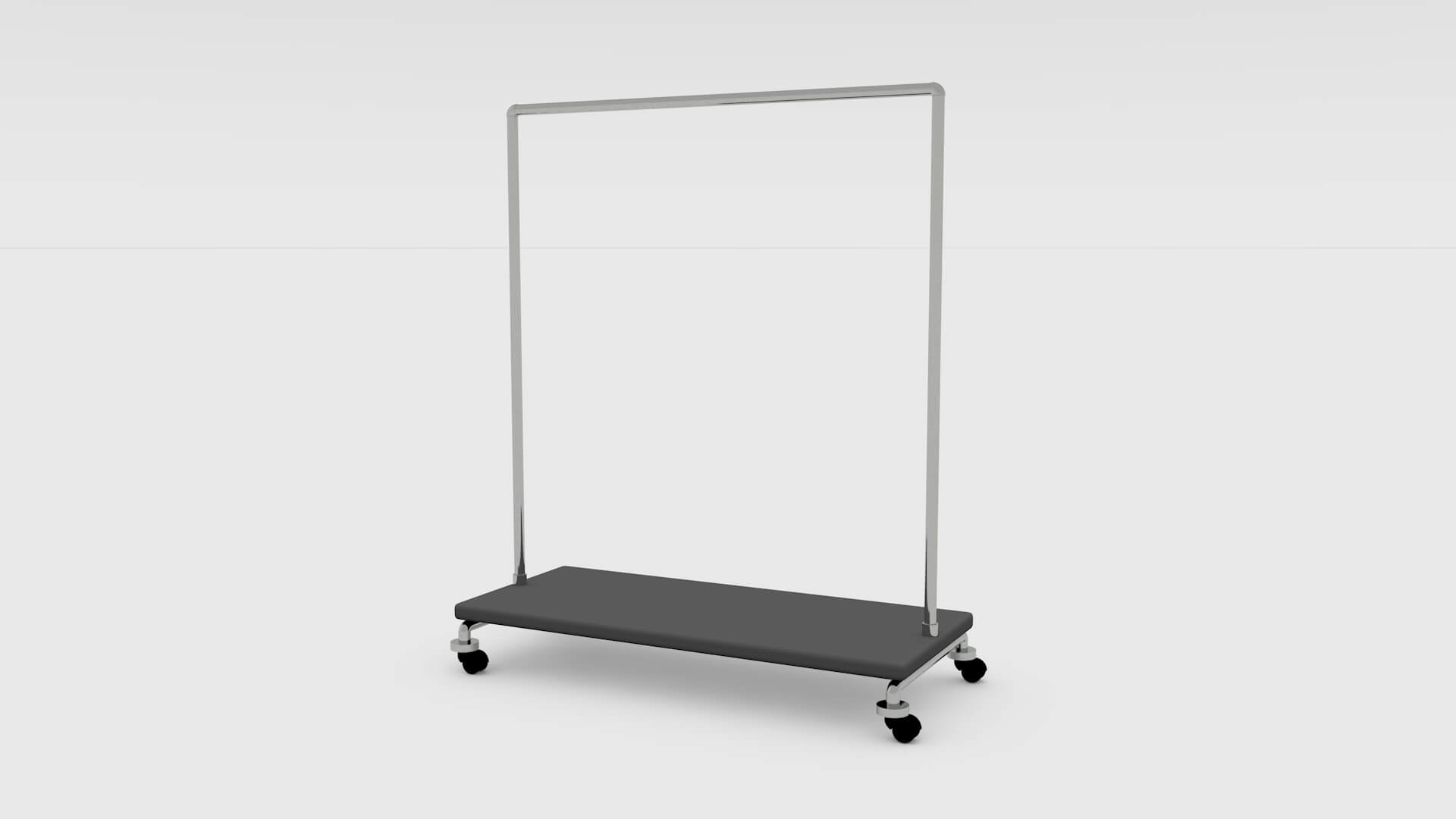 Industrial Clothes Rack 3D Model