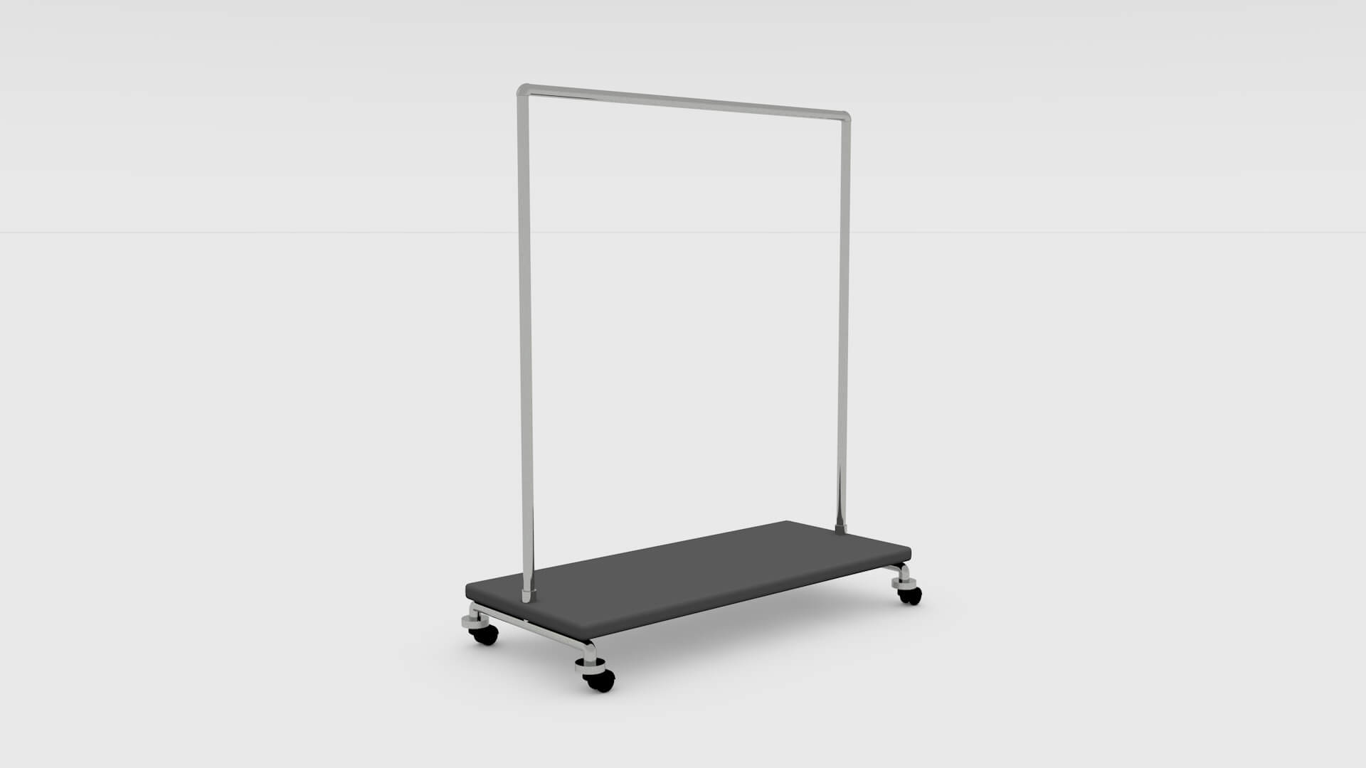 Industrial Clothes Rack 3D Model