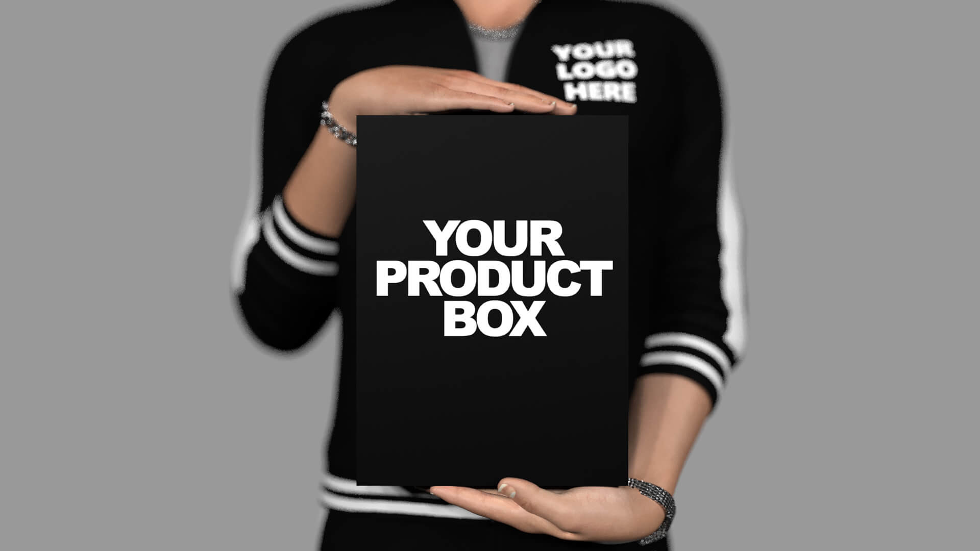 Man Holding Product Box 3D Model