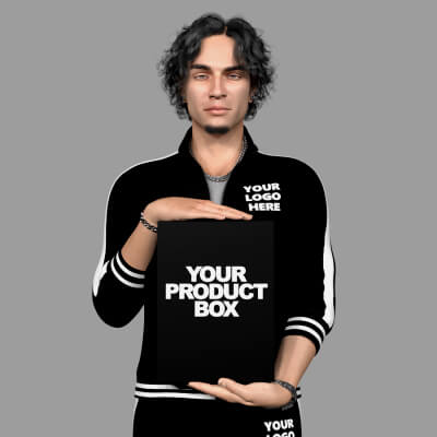 Man Holding Product Box