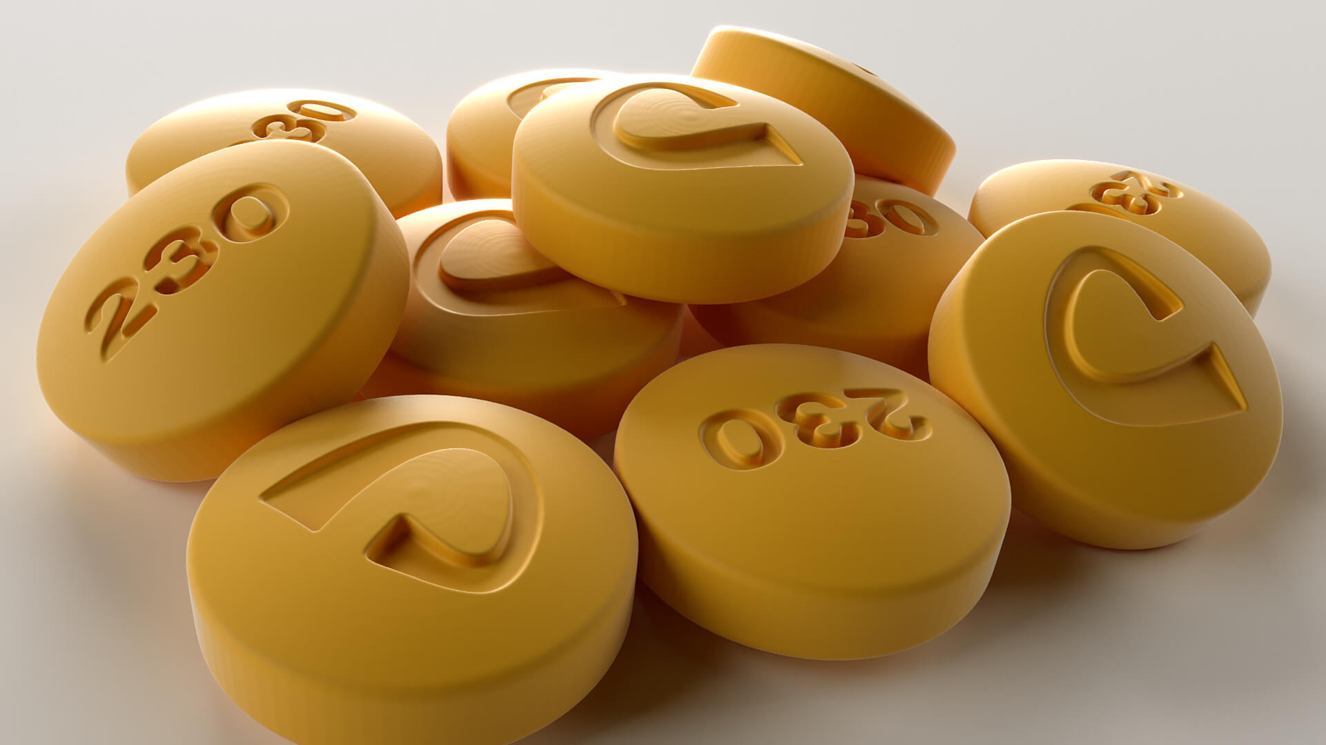 Oxycodone Painkiller Pill 3D Model