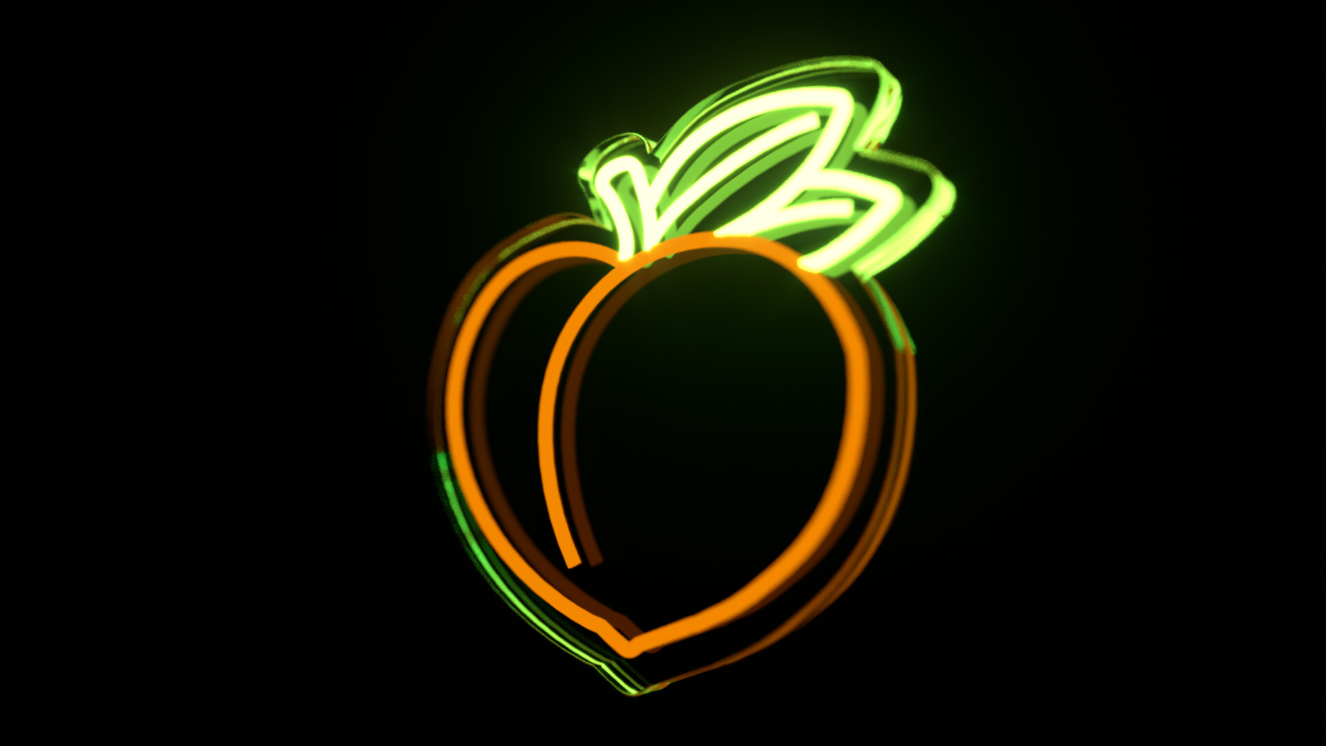 Peach Neon Sign 3D Model