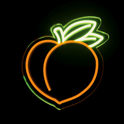 Peach Neon Sign