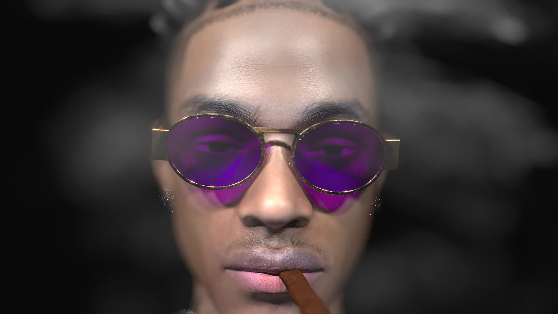 Royal Oval Designer Glasses 3D Model