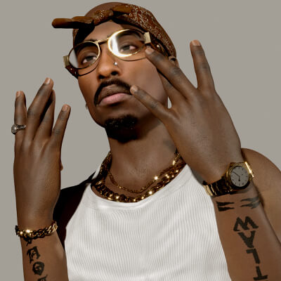 Tupac Shakur Gangsta Rapper