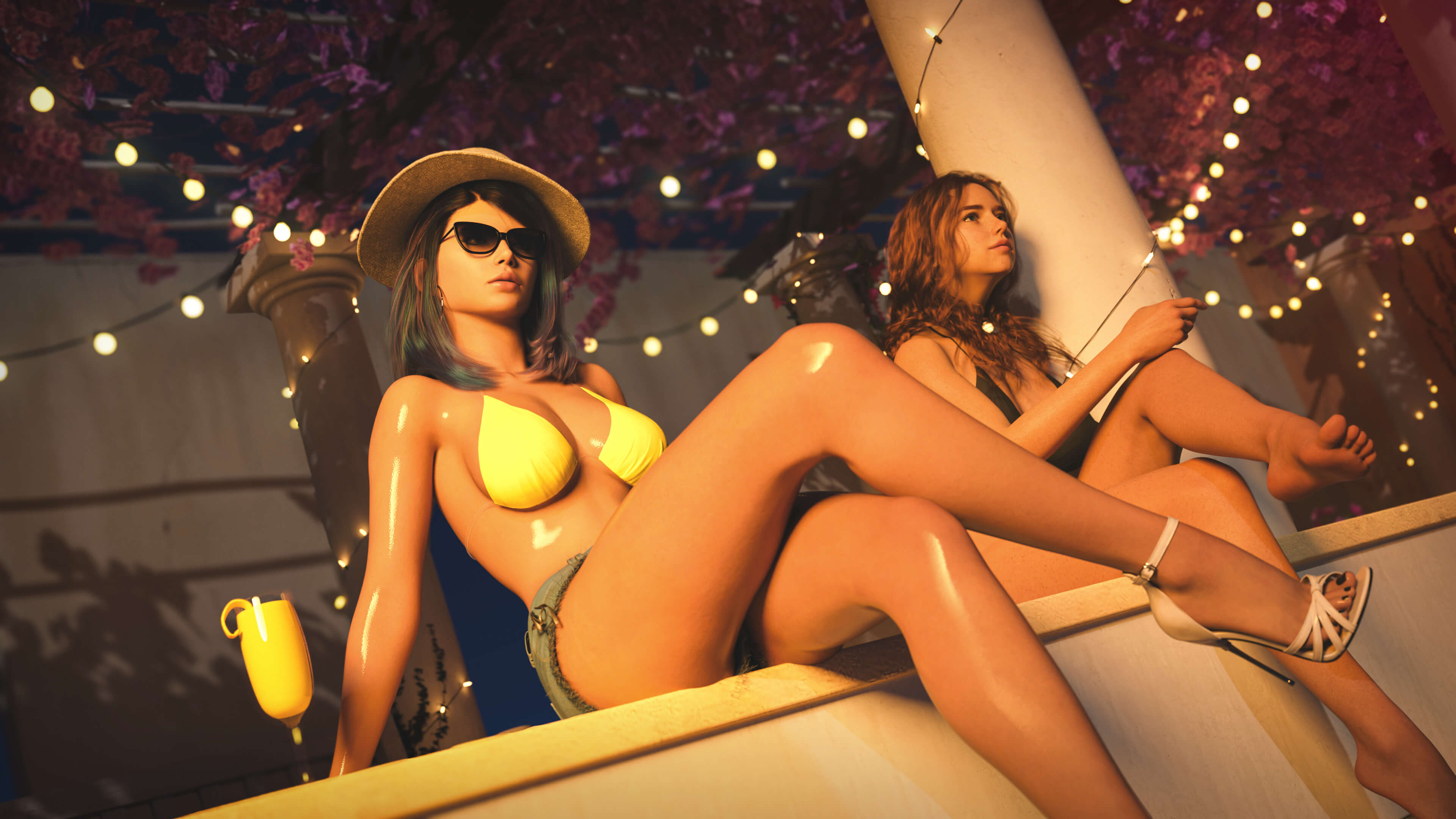 Hannah Summer Vacation 3D Render, Digital Artwork by DrYoda