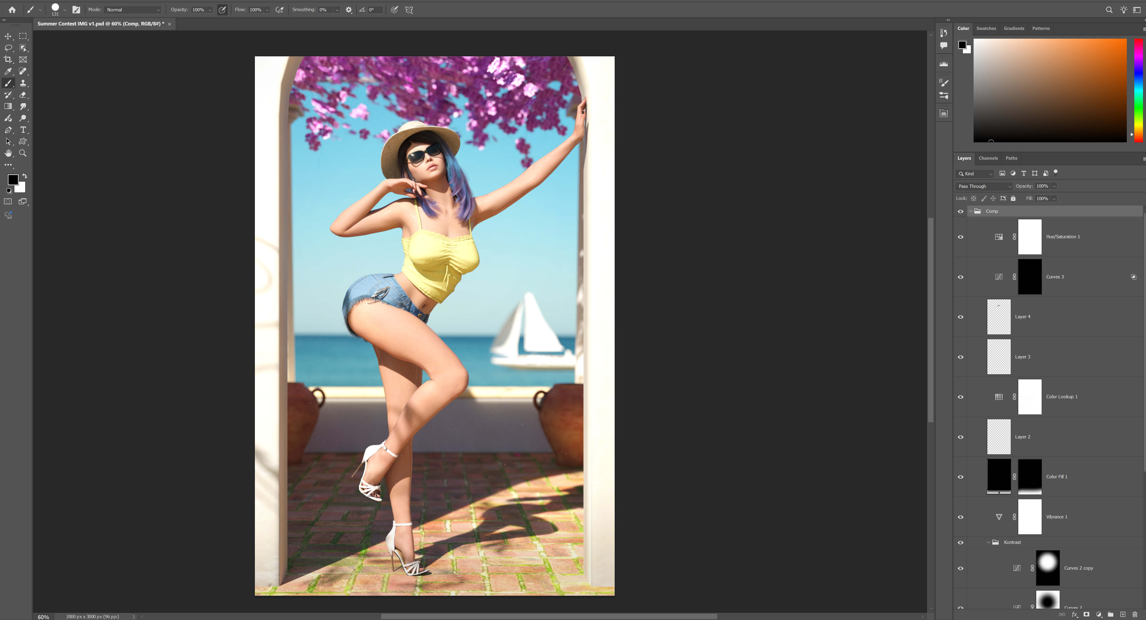 Hannah Summer Vacation 3D Render, Digital Artwork by DrYoda