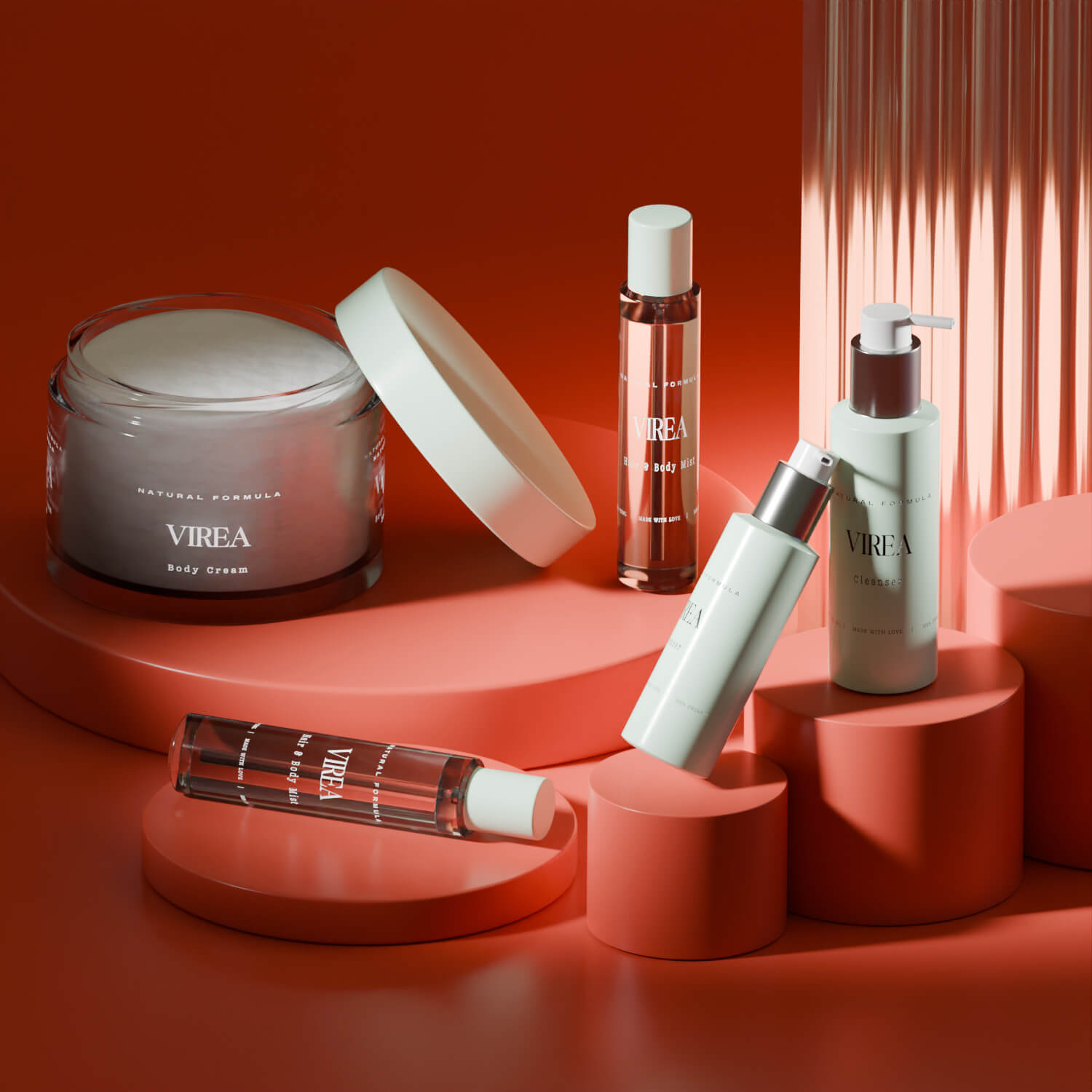3D Model of a Cosmetic Product Collection 3D Render, Digital Artwork by Ekaterina_3D