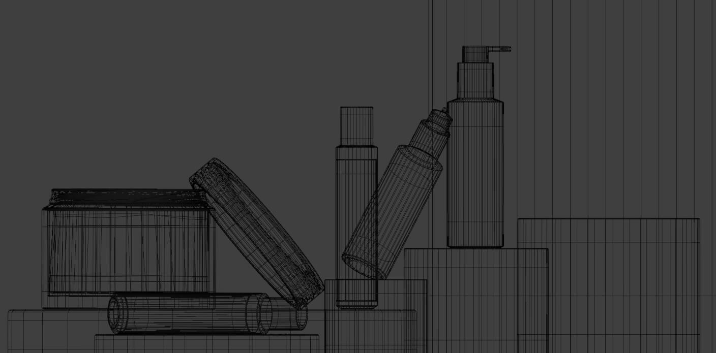 3D Model of a Cosmetic Product Collection 3D Render, Digital Artwork by Ekaterina_3D