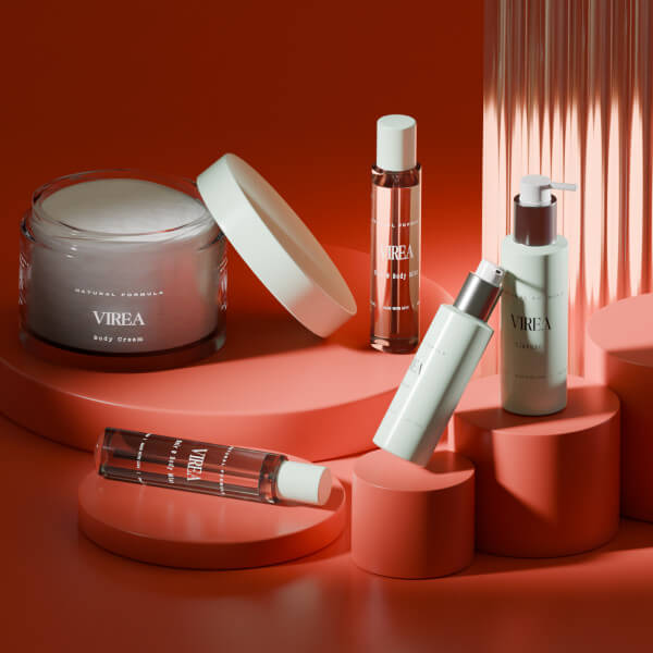 3D Model of a Cosmetic Product Collection