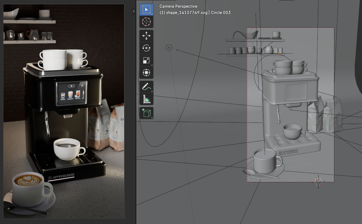 Coffee Maker 3D Product Study 3D Render, Digital Artwork by Ekaterina_3D