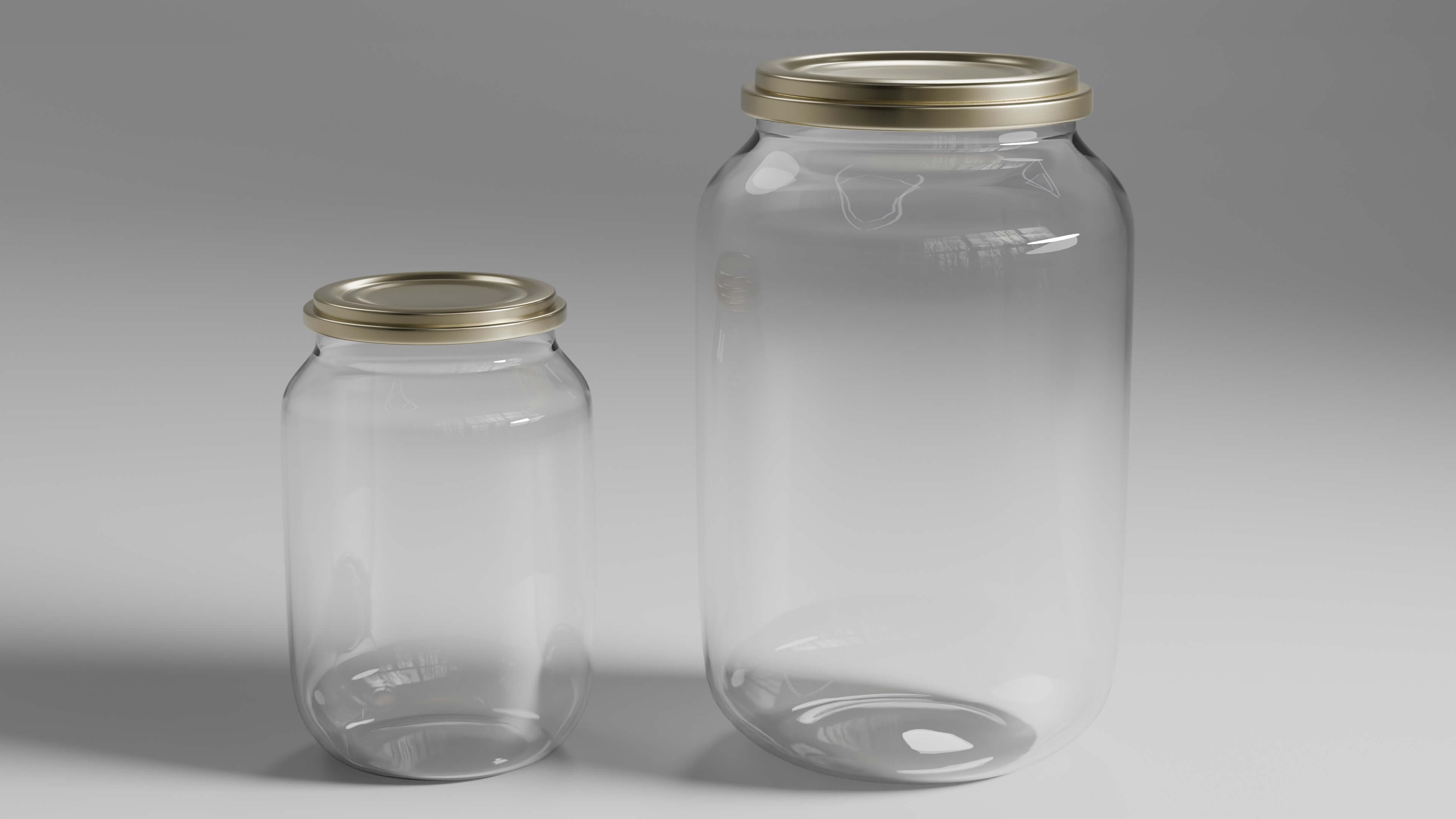 Realistic Glass Jars Collection 3D Model 3D Render, Digital Artwork by Ekaterina_3D