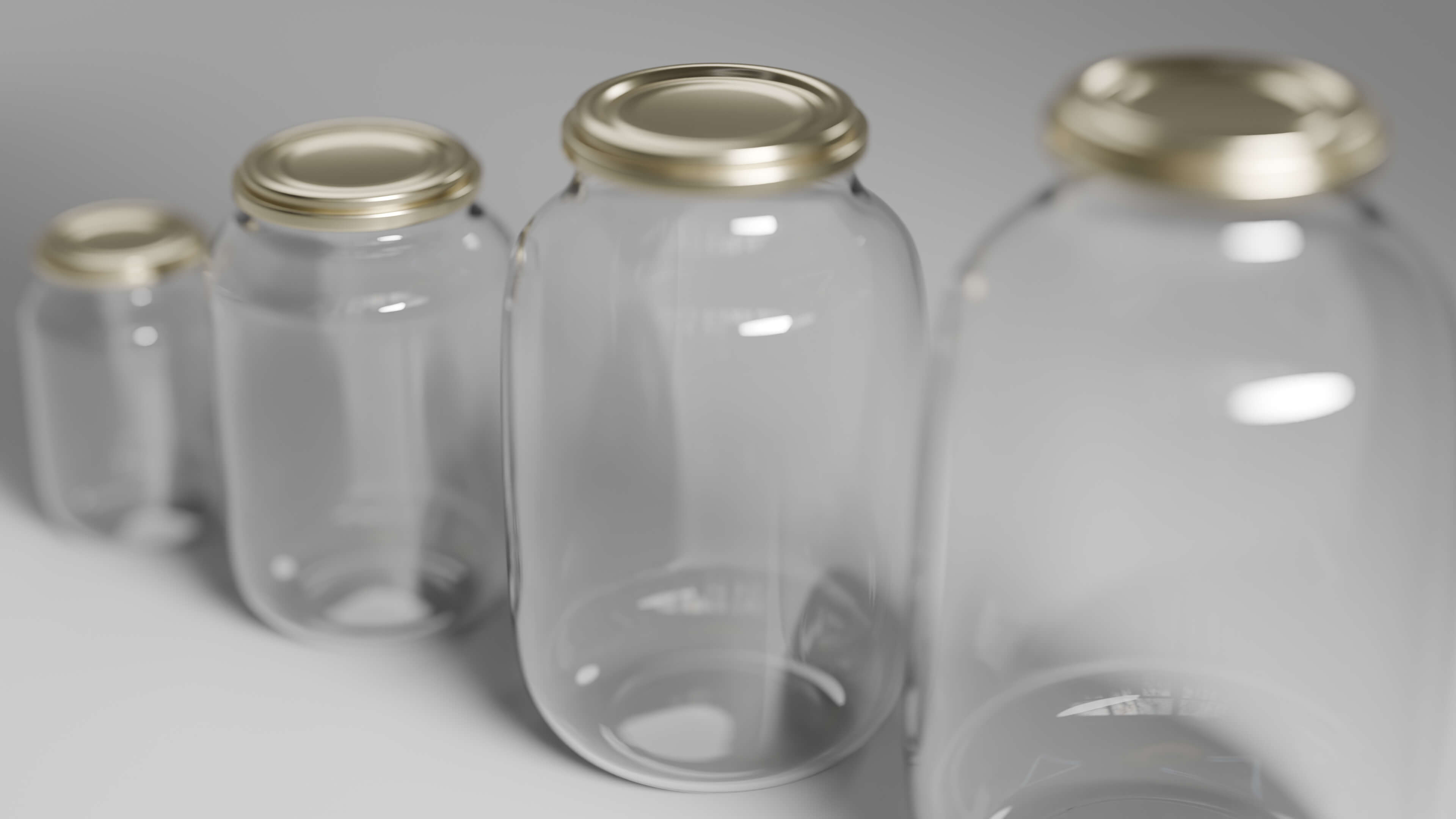 Realistic Glass Jars Collection 3D Model 3D Render, Digital Artwork by Ekaterina_3D