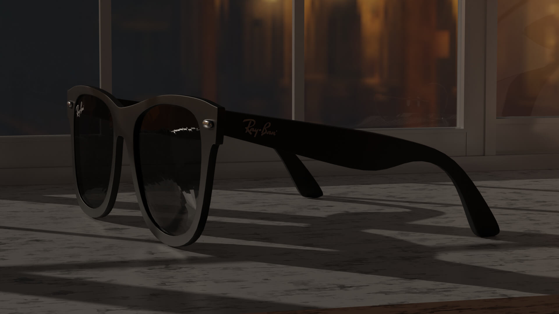 Unisex Sunglasses - Iconic Retro Style 3D Render, Digital Artwork by Ekaterina_3D