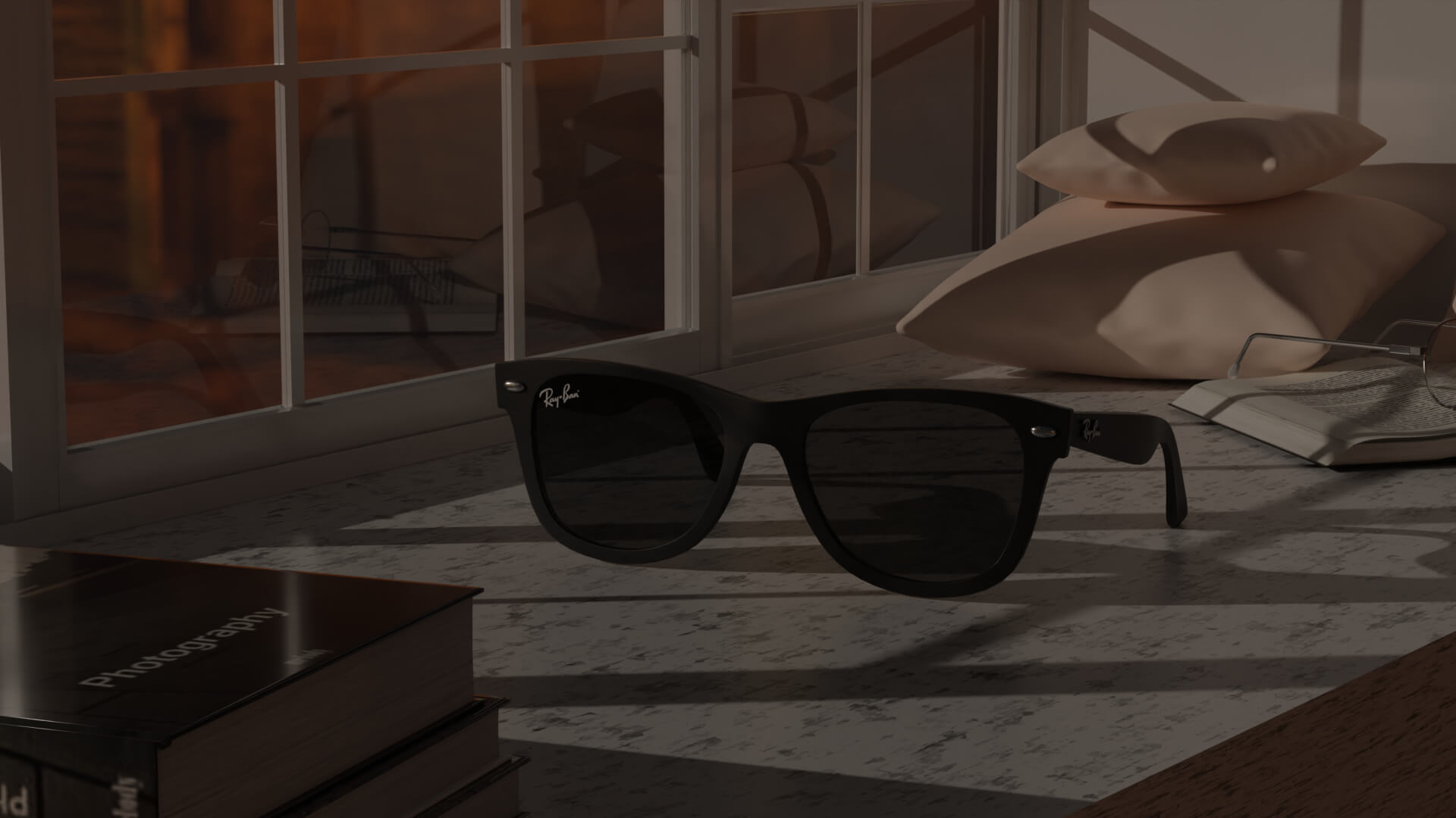 Unisex Sunglasses - Iconic Retro Style 3D Render, Digital Artwork by Ekaterina_3D