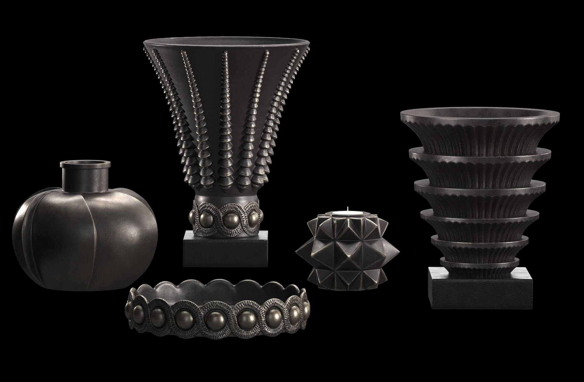 Artdeco Bronze Vases Props Daz Content