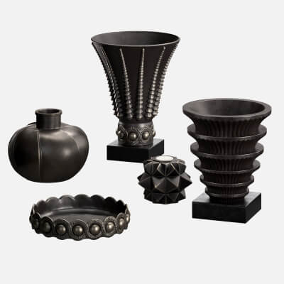 Artdeco Bronze Vases Props