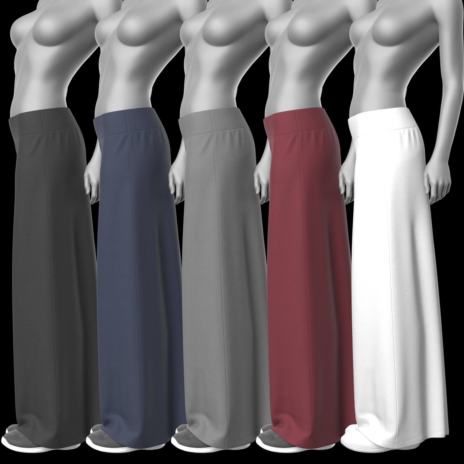 Bandage Top Wide Trousers and Sneakers 2v G8 Female Daz Content