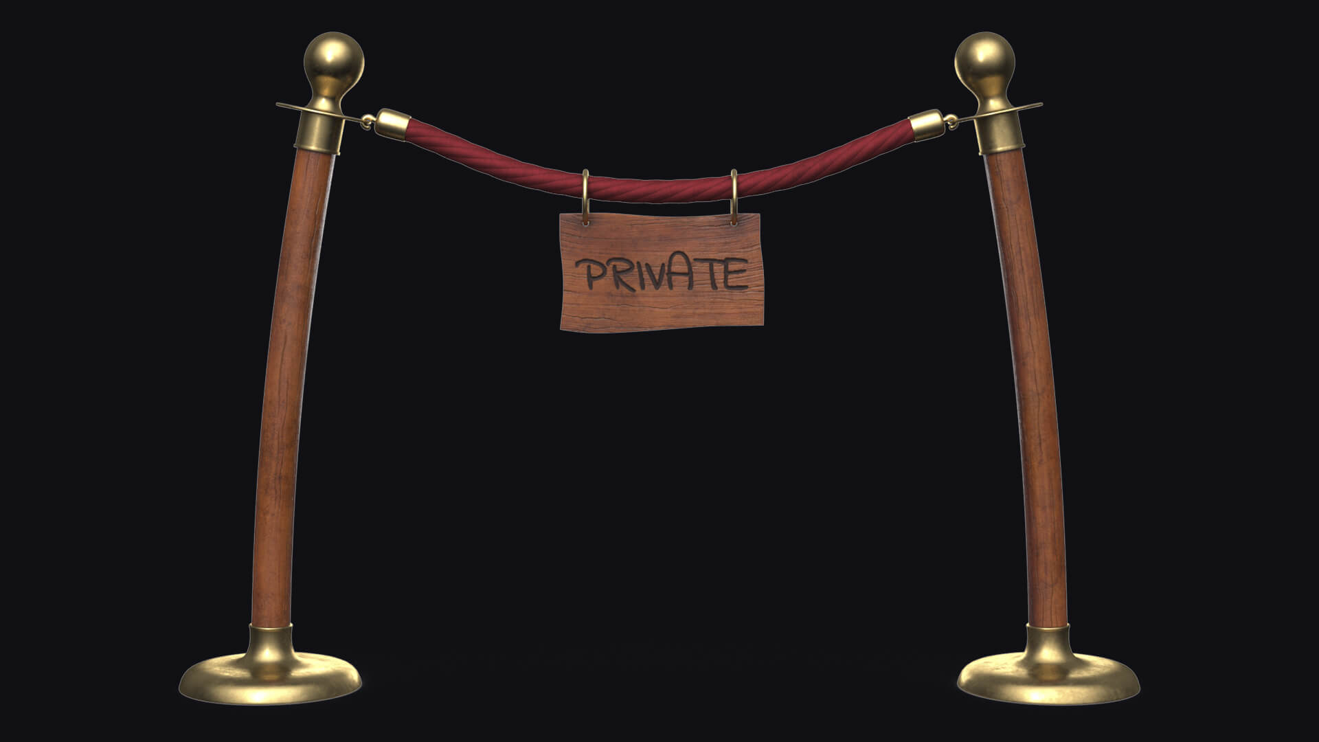 Barrier Cartoon PBR 3D Model