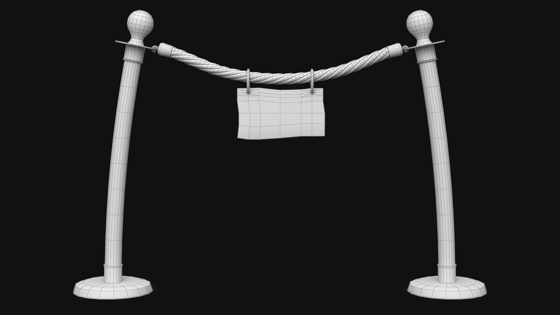 Barrier Cartoon PBR 3D Model