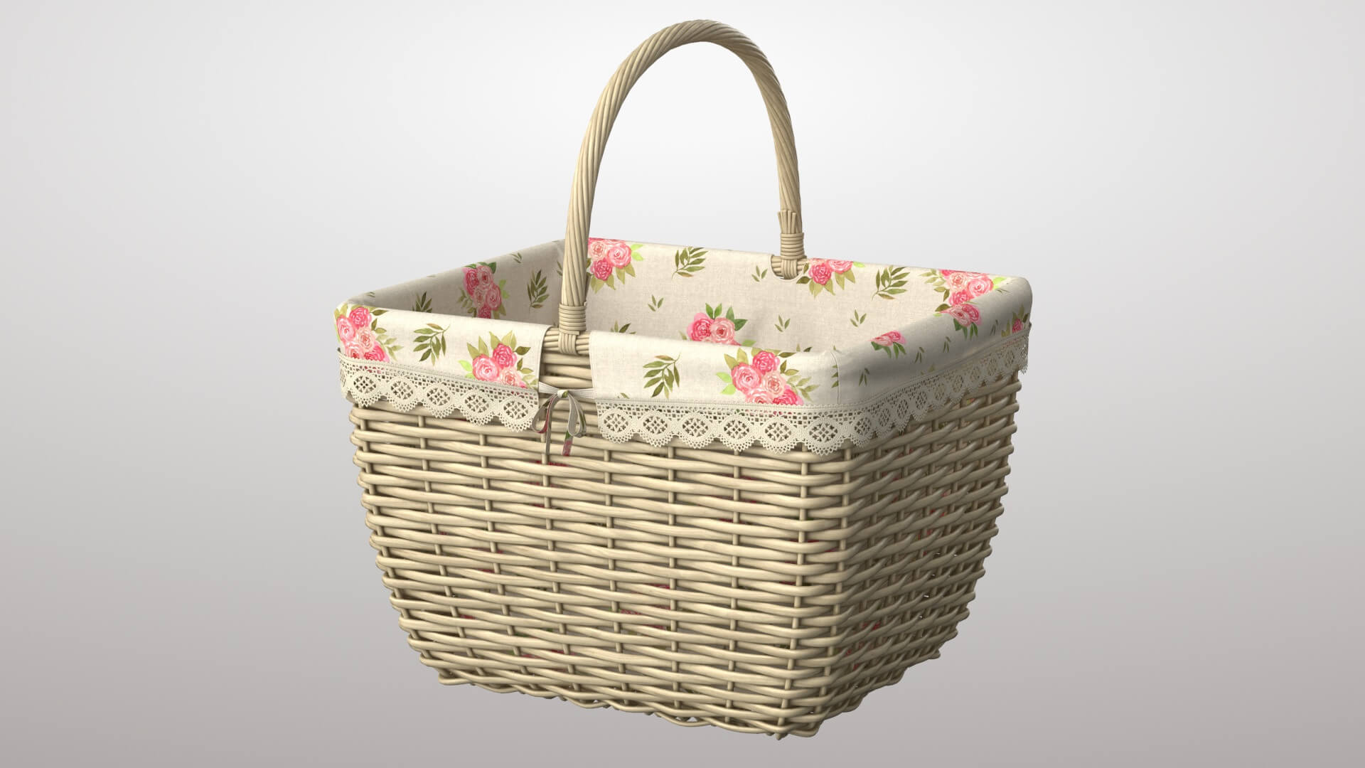 Basket Wicker 3D Model