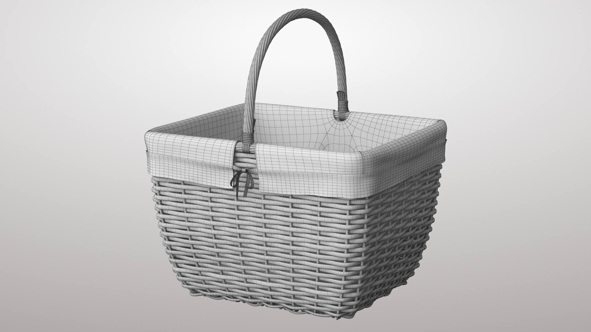 Basket Wicker 3D Model