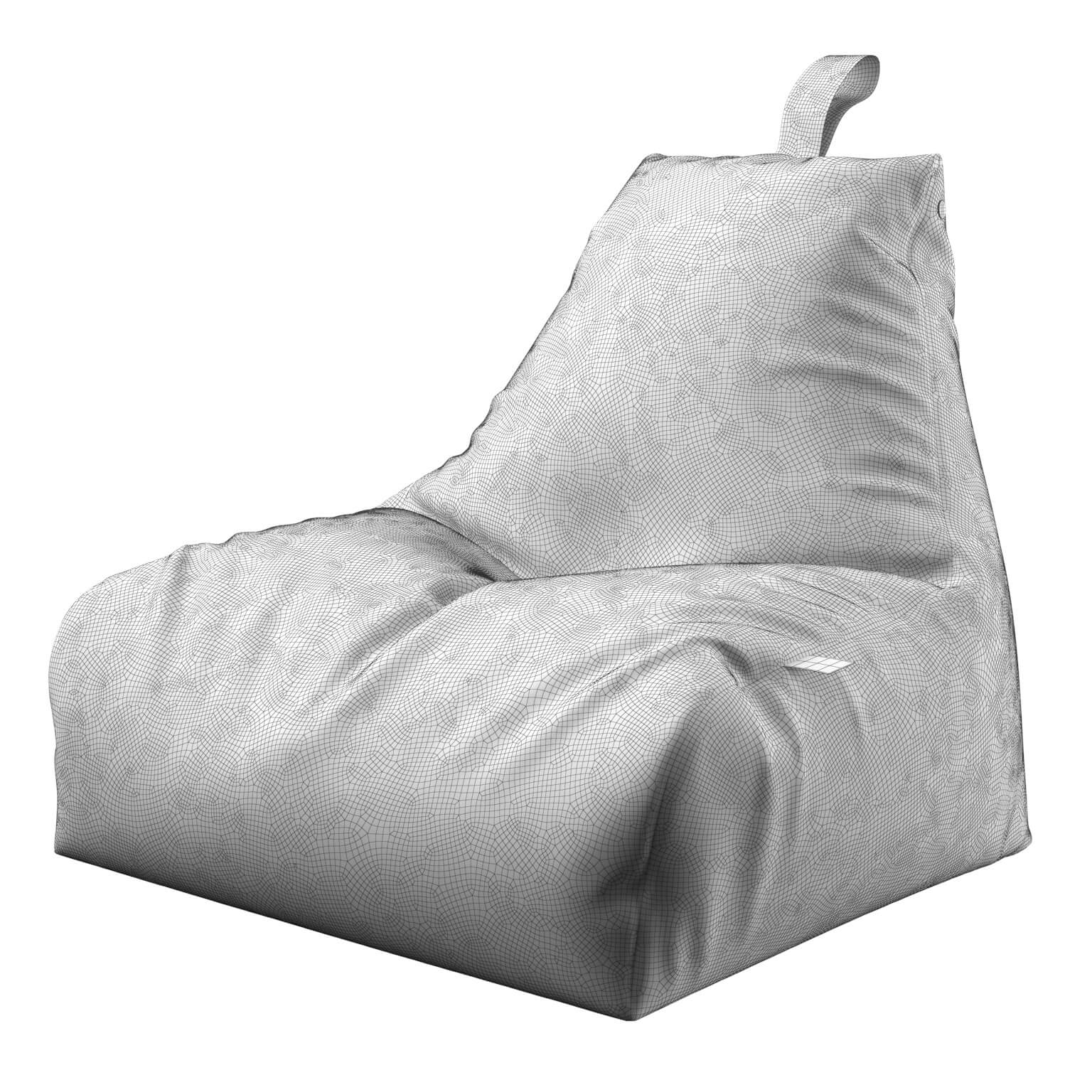 Beanbag Chair 2V 3D Model 3D Model