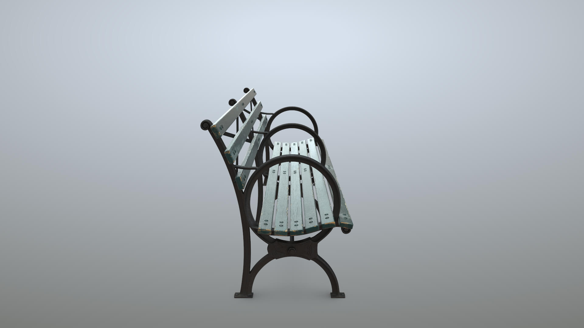 Bench Long Green Props Daz Content
