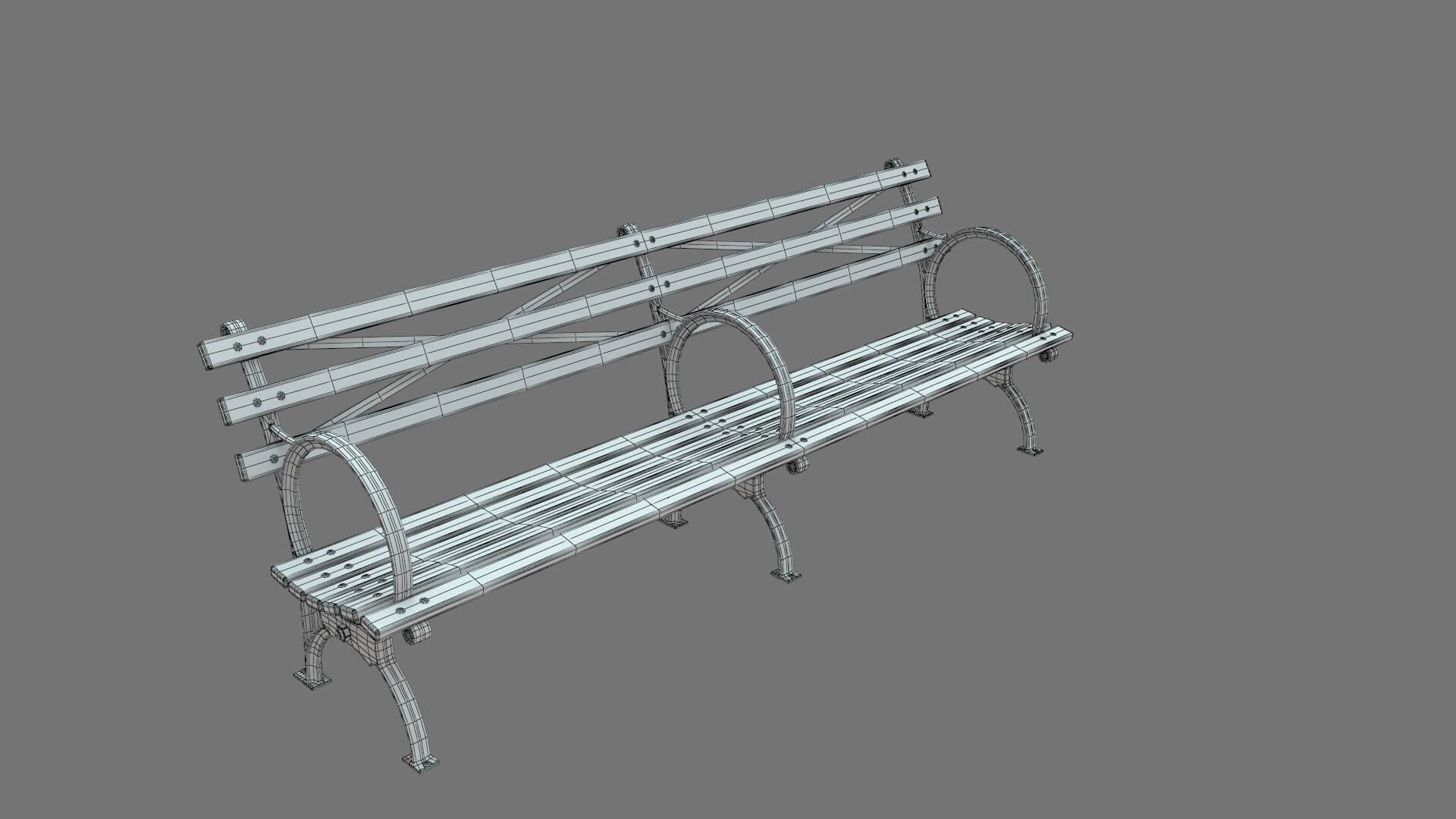 Bench Long Green Props Daz Content