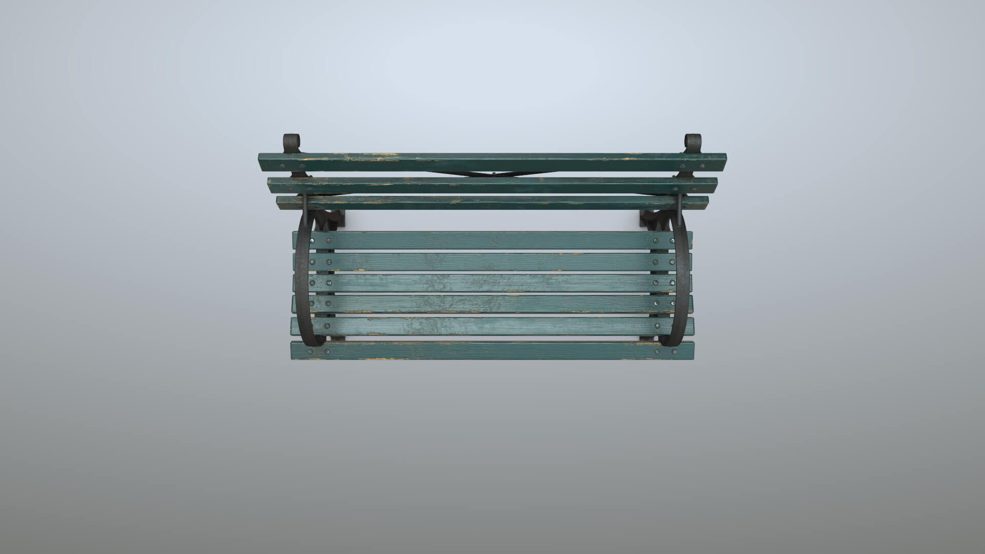 Bench Short Green Props Daz Content
