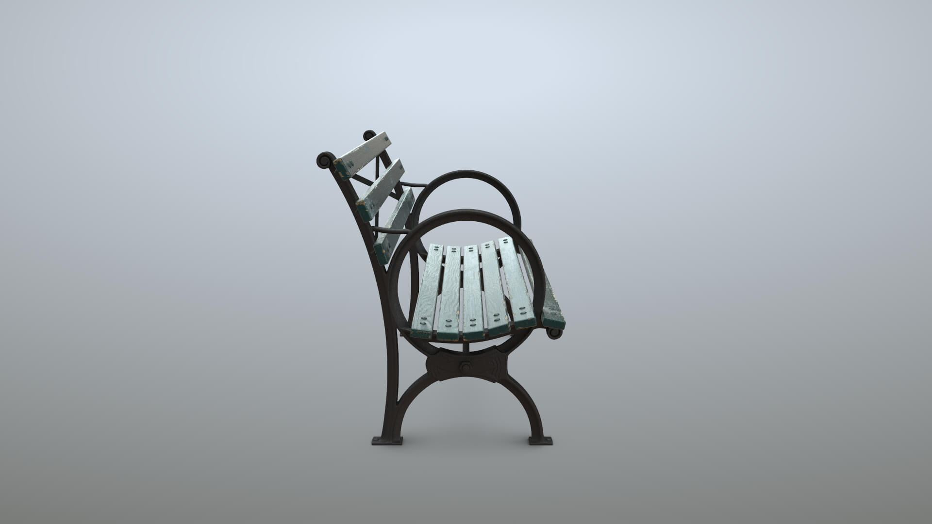 Bench Short Green Props Daz Content
