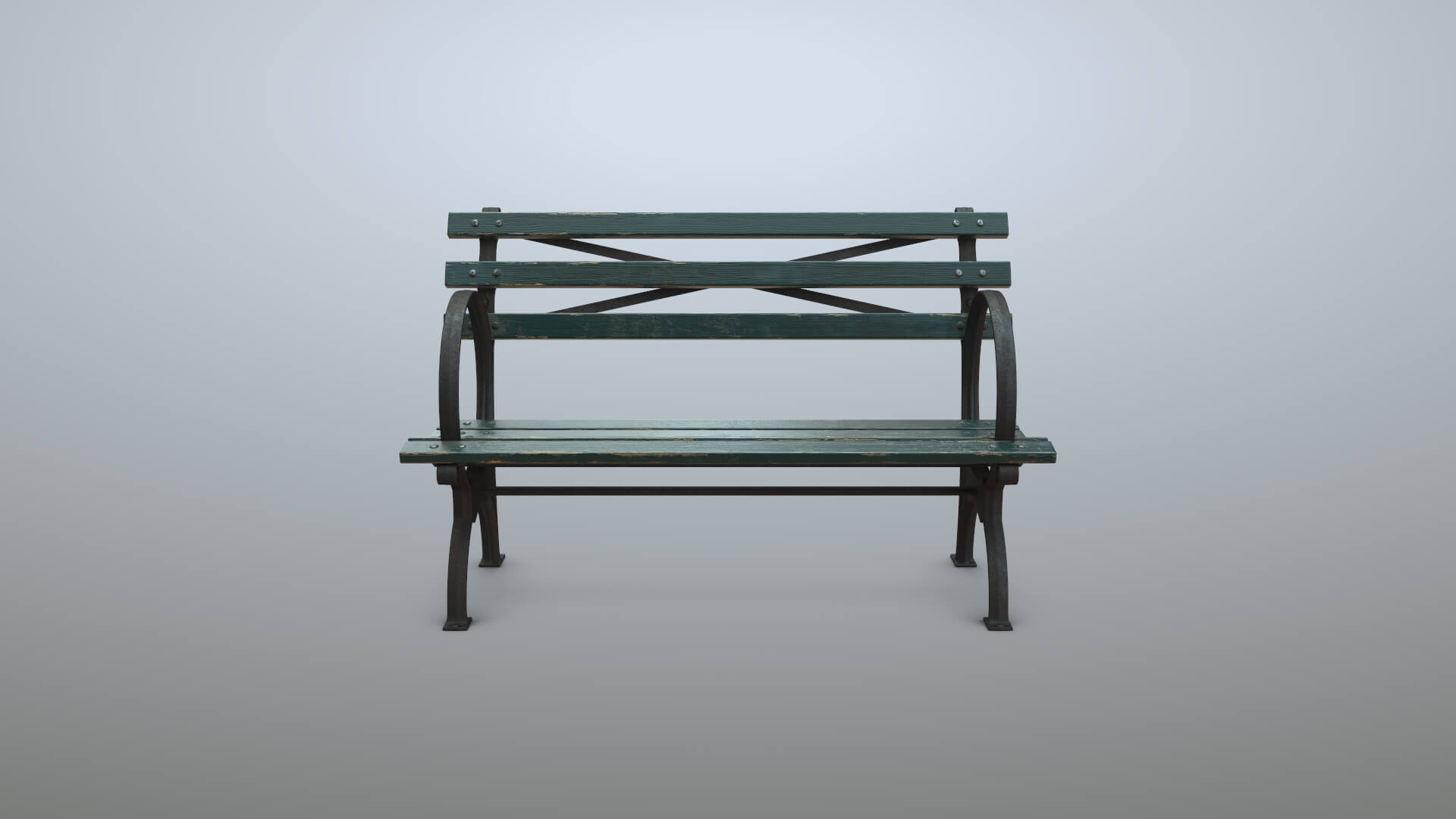 Bench Short Green Props Daz Content