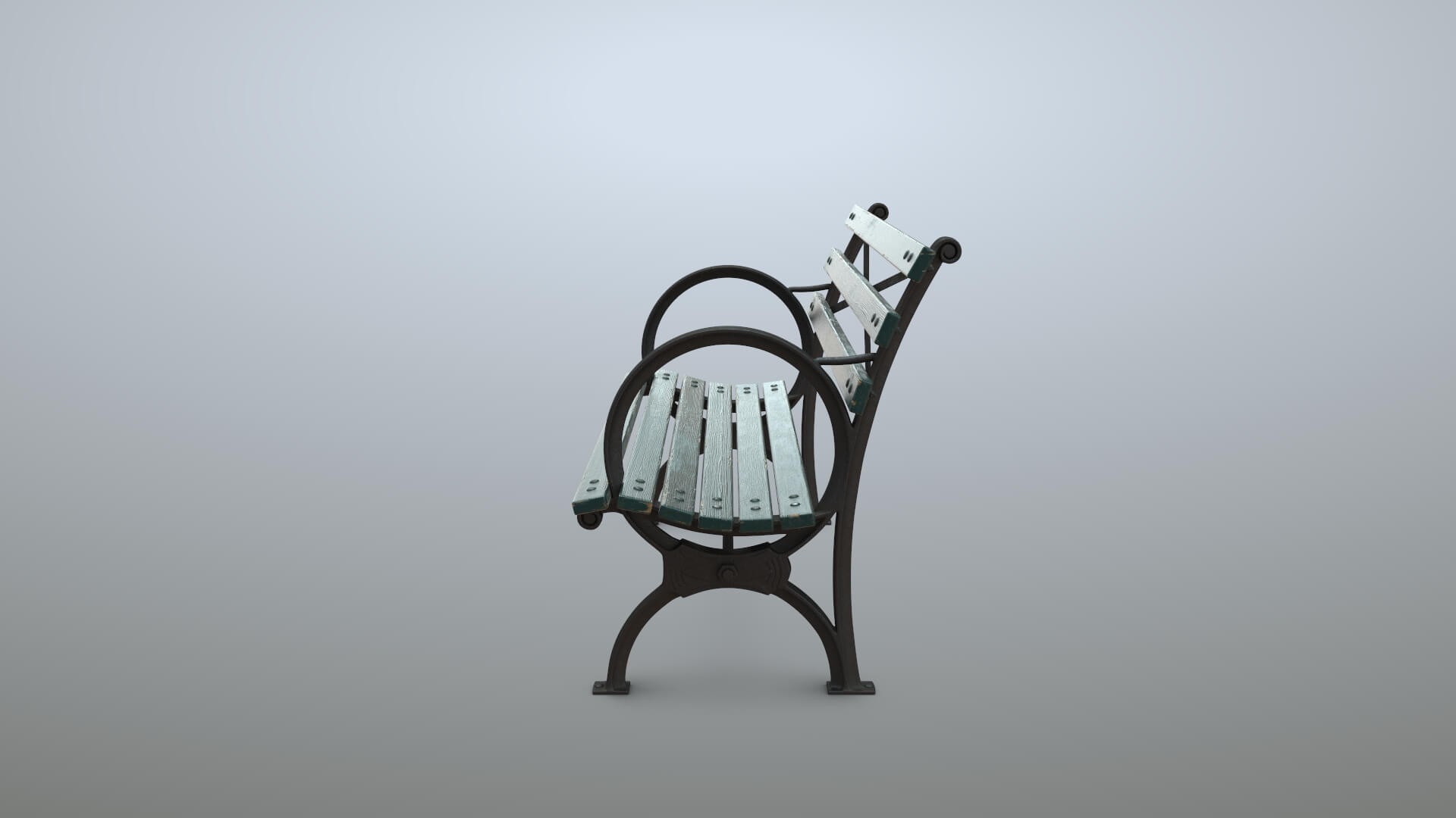 Bench Short Green Props Daz Content