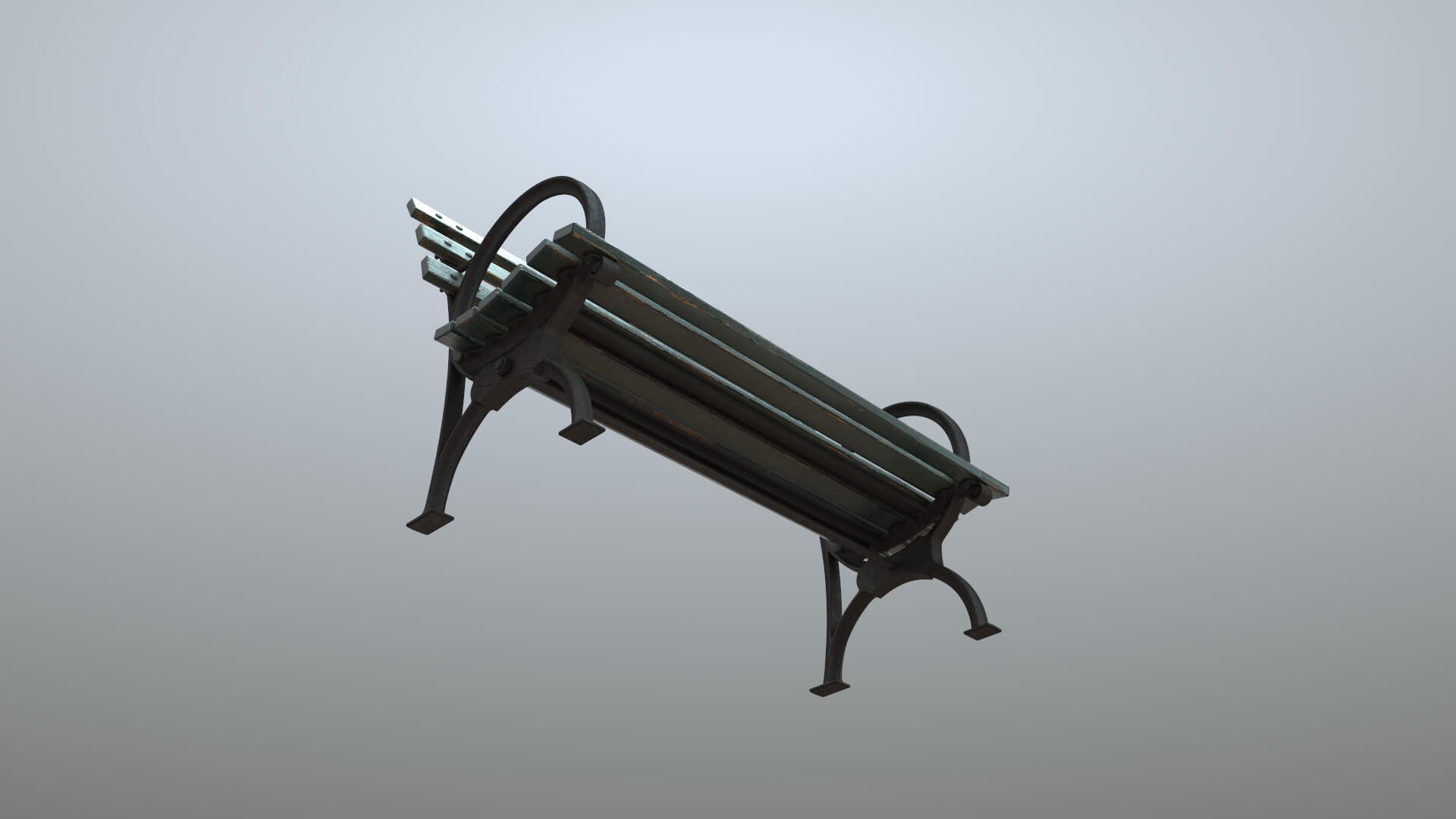 Bench Short Green Props Daz Content