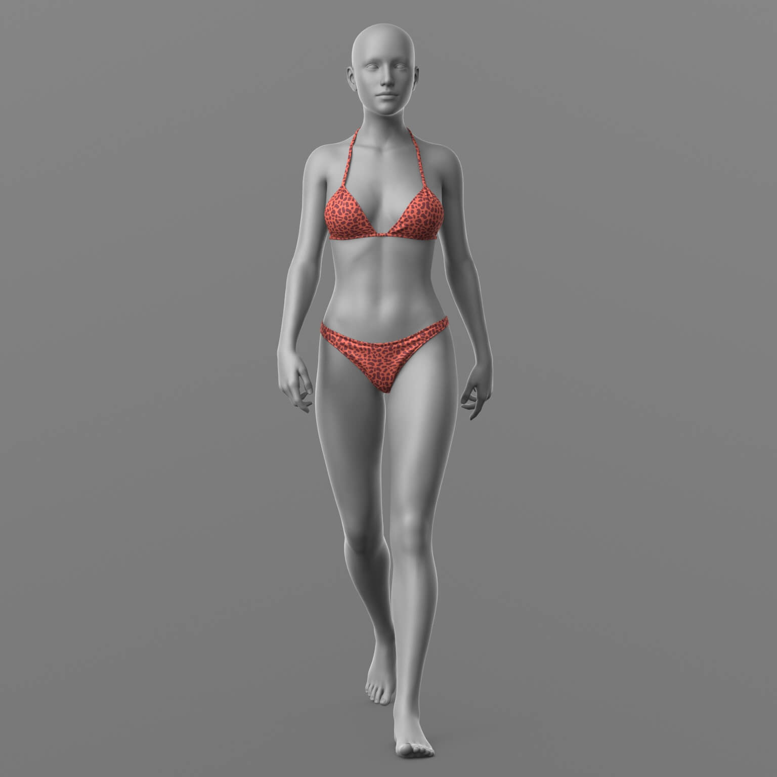 Bikini Swimsuit 3V 3D Model 3D Model