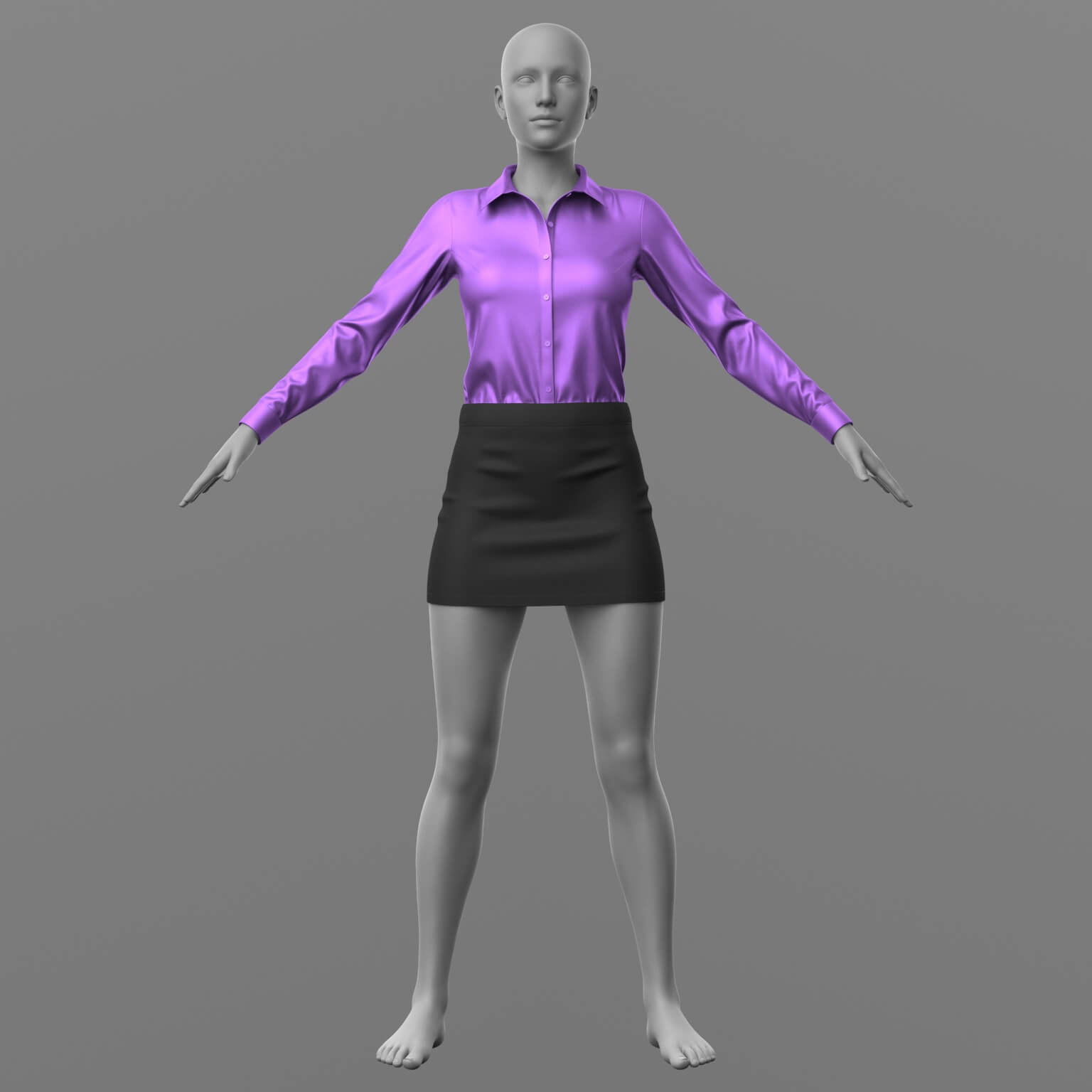 Blouse and Skirt G8 Female Daz Content