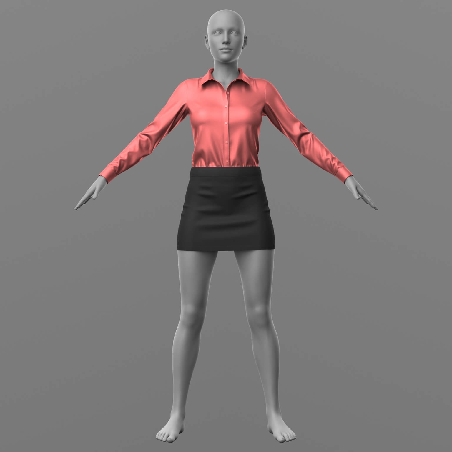 Blouse and Skirt G8 Female Daz Content